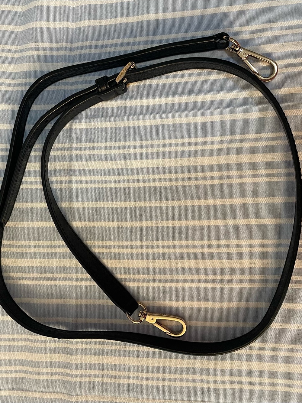 Michael Kors Black Leather Strap with Gold-Tone Clasps